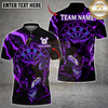 Maxcorners Darts Cool Wolf Neon With Dartboard Multicolor Customized Name, Team Name 3D Shirts