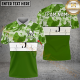 Maxcorners Golf Camo Print And Heartbeat  Multicolor Customized Name, Team Name 3D Shirts