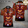 Maxcorners Urban Graffiti Rabbit Golf Polo Shirt Customized Name, Team Name 3D Shirts (4 Colors)