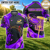 Maxcorners Disc Golf Disc & Basket Graphic with Fiery Motion Design Multicolor Customized Name, Team Name 3D Shirts