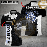 Maxcorners Darts Hands On Skull Multicolor Customized Name, Team Name 3D Shirts