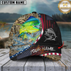 Maxcorners Fishing Camo Flag Patriot Personalized Cap (11 Breeds)