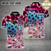 Maxcorners Darts Shirt Leopard Fur Pattern Dartboard Art Multioptions Personalized Name, Team Name 3D Shirt (4 Colors)