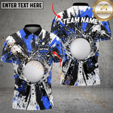 Maxcorners Golf Graffiti Boom Multicolor Customized Name, Team Name 3D Shirts