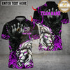 Maxcorners Lion Bowling Design Multicolor Customized Name, Team Name 3D Shirts