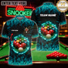 Maxcorners Pool Player Gear Glowing Billiard Art Multicolor Customized Name 3D Shirt