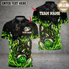 Maxcorners Bowling Flaming Pins and Angry Wolf Multicolor Customized Name, Team Name 3D Shirts