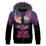 Maxcorners Not All Who Wander Are Lost Bigfoot Custom Men's Golf Polo Shirt, Funny Golf Shirt, Gift For Golfers