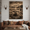 Maxcorners Moose Hunting Snowy Mountain Forest Personalized Canvas Wall Art