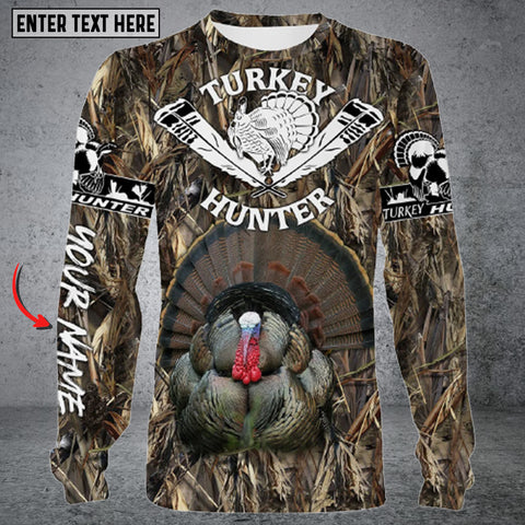 Maxcorners Turkey Hunting Camo 3D All Over Printed Long Sleeve Shirt