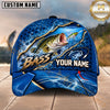 Maxcorners Fishing Graphic Dynamic Water Splash Angler Customized Name 3D Cap