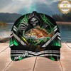Maxcorners Fishing Grim Reaper Green Lightning Personalized 3D Cap