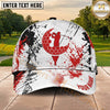 Maxcorners Golf Hexagon Splash Golfer Ball Graphic Personalized Name 3D Classic Cap