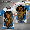 Maxcorners Brown Bear Darts Multicolor Customized Name, Team Name 3D Shirt