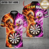 Maxcorners Darts Fire And Ice Angry Duck Mascot Dual Element Target Board Graphic Multicolor Customized Name, Team Name 3D Shirts