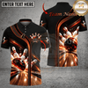 Maxcorners Bowling Flaming Bowling Ball & Pin Graphic Multicolor Customized Name, Team Name 3D Shirts