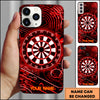 Maxcorners Darts Neon Dartboard Multicolor Personalized Name 3D Phone Case