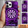 Maxcorners Darts Neon Dartboard Multicolor Personalized Name 3D Phone Case