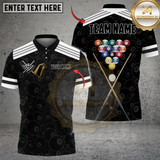 Maxcorners Billiards Black Cue Rack Minimal Personalized Name 3D Unisex Shirt