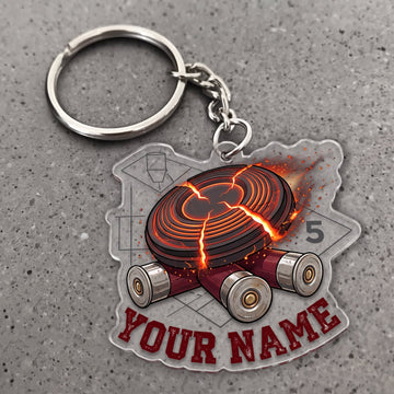 Maxcorners Clay Shooting Stacked Clay Targets And Shells Customized Name 3D Keychain And Ornament