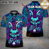Maxcorners Urban Graffiti Rabbit Golf Polo Shirt Customized Name, Team Name 3D Shirts (4 Colors)
