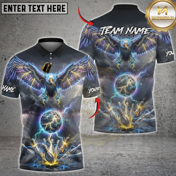 Maxcorners Eagle of the Final Strike Bowling Multicolor Customized Name, Team Name 3D Shirts