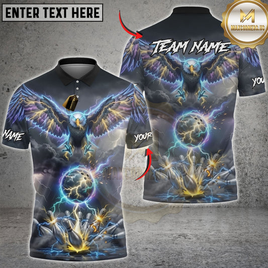 Maxcorners Eagle of the Final Strike Bowling Multicolor Customized Name, Team Name 3D Shirts
