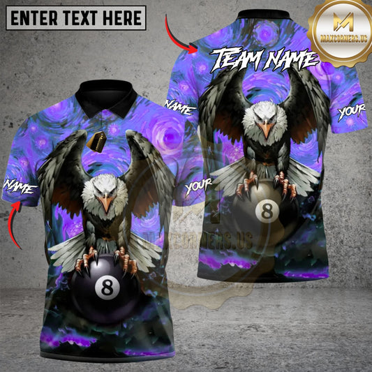 Maxcorners Eagle of the Final Frame 8 Ball Billiards Multicolor Customized Name, Team Name 3D Shirts