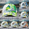 Maxcorners Fishing Skinfish Water Sport Pattern Personalized Name 3D Cap (11 Breeds)
