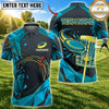 Maxcorners Disc Golf Disc & Basket Graphic with Fiery Motion Design Multicolor Customized Name, Team Name 3D Shirts