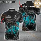 Maxcorners Bowling Dragon Fire Multicolor Customized Name, Team Name 3D Shirts