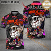 Maxcorner Smile & Swing Urban Golf Polo Shirt Customized Name, Team Name 3D Shirts (4 Colors)