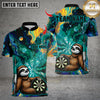 Maxcorners Darts Funny Cute Sloths Dartboard Design Multicolor Customized Name, Team Name 3D Shirts