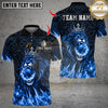 Maxcorners Bowling Lion King With Flaming Lion Multicolor Customized Name, Team Name 3D Shirts