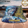 Maxcorners Fishing Ocean Splash Personalized Name 3D Bucket Hat (12 Fish Species)