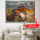 Maxcorners Horse Ranch Landscape Canvas