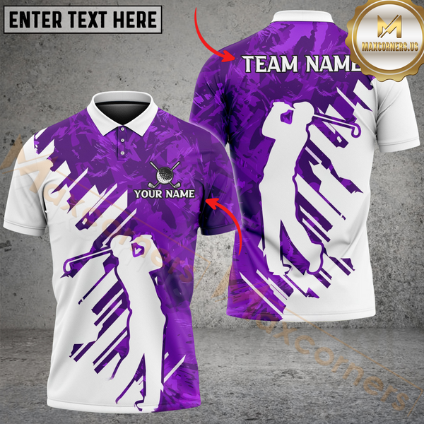 Maxcorners Golf Basic Playing Multicolor Customized Name, Team Name 3D Shirts