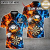 Maxcorners Darts Fire And Ice Hooded Duck Mascot Dual Element Target Board Graphic Multicolor Customized Name, Team Name 3D Shirts