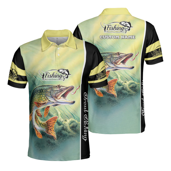 Maxcorners Custom Name Trout Fishing 3D Polo