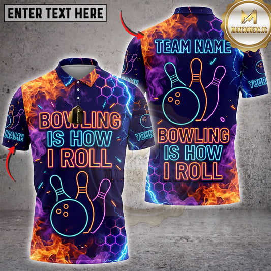 Maxcorners Bowling Retro Typography Bowling Is Food For The Soul Personalized Name 3D Unisex Shirt