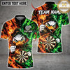 Maxcorners Darts Fire And Ice Hooded Duck Mascot Dual Element Target Board Graphic Multicolor Customized Name, Team Name 3D Shirts