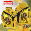 Maxcorners Personalized Name Love Bee All Over Printed Unisex Shirt LM1304