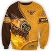 Maxcorners Personalized Name Honey Bee All Over Printed Unisex Shirt LM1304