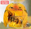 Maxcorners Personalized Name Honey Bee All Over Printed Unisex Shirt LM1304