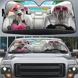 Maxcorners Great Dane-Dog Summer Vacation Couple Car Sun Shade Cover Auto Windshield