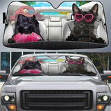 Maxcorners Scottish Terrier-Dog Summer Vacation Couple Car Sun Shade Cover Auto Windshield