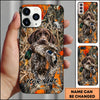 Maxcorners Duck Hunting German Shorthaired Pointer Orange Camo Duck Retrieval Personalized Name 3D Phone Case - German Shorthaired Pointer
