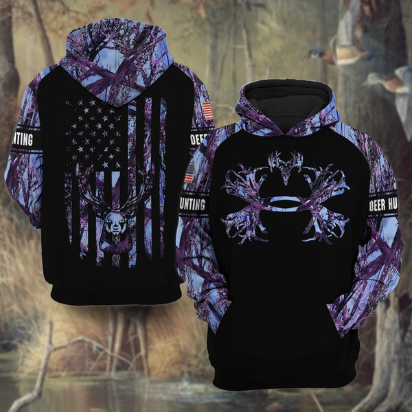 Premium Deer Hunting Hoodie 3D All Over Print Camo style 3 Limited Edition Multicolor Gift For Hunter