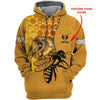 Maxcorners Personalized Name Honey Bee 3 All Over Printed Unisex Shirt LM1304
