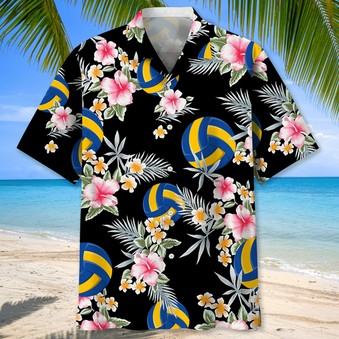 Maxcorner Volleyball Flower Hawaiian Shirt